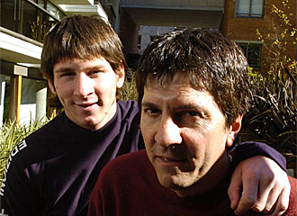 Messi junto a su padre Jorge Messi.