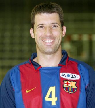 Xavier O'Callaghan, en su poca de jugador del Barcelona de Balonmano