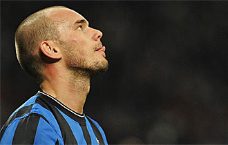 Sneijder podra perder el duelo del Camp Nou