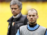 Sneijder y Mourinho