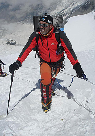Juanito Oiarzabal en un momento de la actual expedicin al Annapurna.