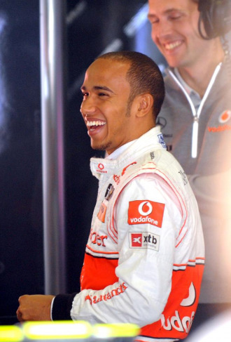Lewis Hamilton, en el motorhome del equipo McLaren
