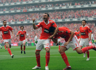 El Benfica celebra uno de sus goles