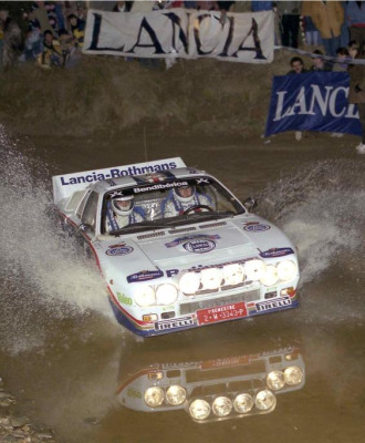 El Lancia 037 en una imagen de archivo durante el Rally de Costa Brava en 1985