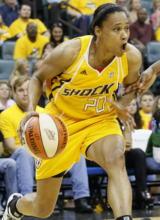 Marion Jones, en su debut en la WNBA.