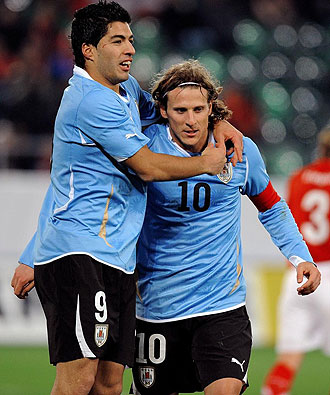 Los uruguayos Luis Surez y Forln son dos de los delanteros con ms gol del Mundial.
