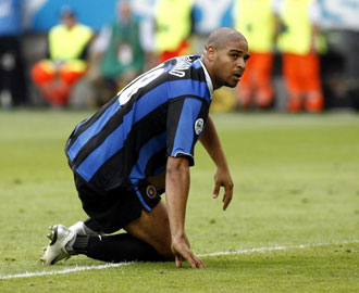 Adriano no acab muy bien en el Inter