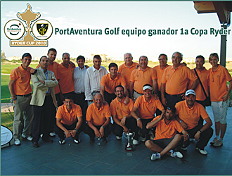 Equipo de Portaventura ganador de la 1 Copa Ryder