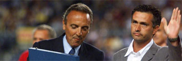 Joan Gaspart con Mourinho hace diez años