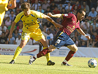 Imagen del partido disputado entre Pontevedra y Alcorcn en Pasarn