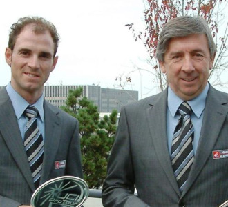 Alejandro Valverde y Eusebio Unzue en una imagen de 2008.