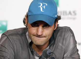 Federer, en rueda de prensa