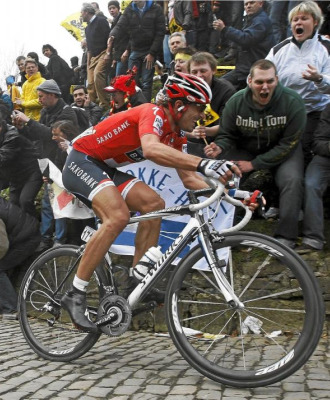 Fabian Cancellara en la pasada edicin del Tour de Flandes.