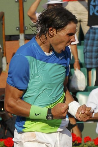 Rafa Nadal celebra la victoria ante Jrgen Melzer.