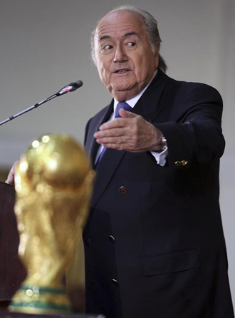 Blatter en la presentacin del Mundial