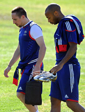 Ribery y Henry, dos los emblemas de la seleccin gala.