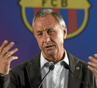Johan Cruyff el da que fue nombrado presidente de honor