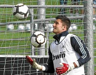 Adn, durante un entrenamiento del Real Madrid.