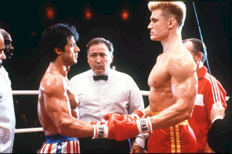 Rocky Balboa vs Ivan Drago, en una escena de 'Rocky IV'