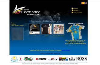 La tienda on line de Contador en su pgina Web