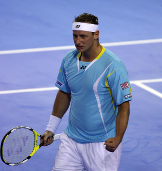 David Nalbandian, en la final de la Copa Davis en 2008.