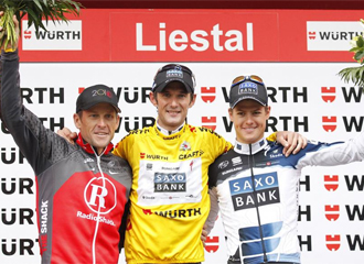 Imagen del podio final de la Vuelta a Suiza.