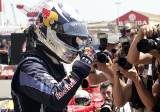 Vettel, tras lograr la 'pole' en Valencia