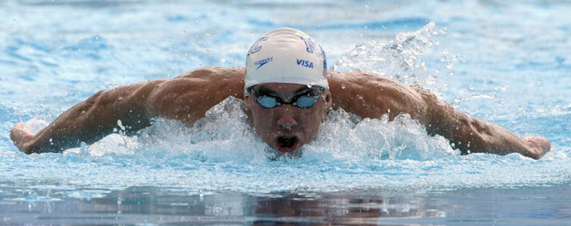 Michael Phelps, nadando en Pars.