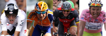 Schleck, Menchov, Armstrong y Basso