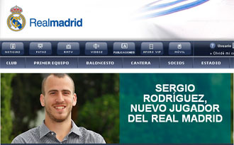 Confirmacin del fichaje en la web del Real Madrid