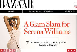 Portada de Harper's Bazaar' con Serena Williams