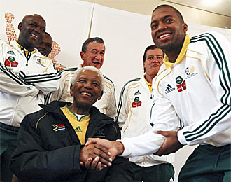 Mandela, con la seleccin sudafricana