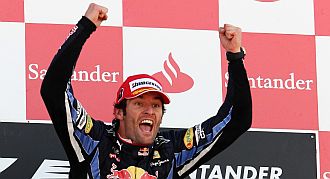 Webber celebr con mucho entusiasmo su victoria.