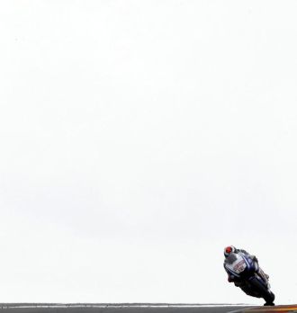 Jorge Lorenzo, a los mandos de su Yamaha en Sachsenring