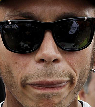 Rossi, antes de comenzar el Gran Premio de Alemania.