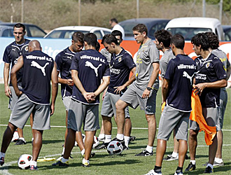 El Villarreal, en un entrenamiento