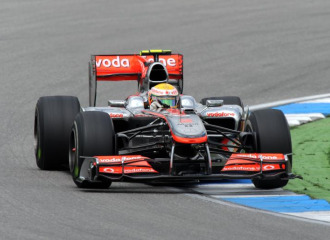 Lewis Hamilton, durante la calificacin de Hockenheim