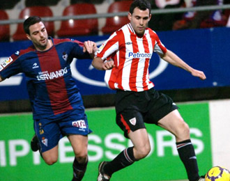 Daz de Cerio en un partido con el Athletic Club de Bilbao
