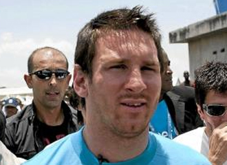 Messi, en un acto con UNICEF.