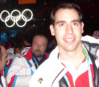 Ander Mirambell aparece en primer plano, el da de la inauguracin de los pasados Juegos Olmpicos de invierno de Vancouver.