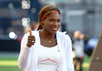 Serena Williams durante una exhibicin en Blgica.