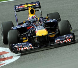Mark Webber, a los mandos de su Red Bull en Spa