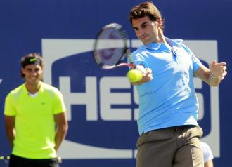Roger Federer y Rafa Nadal en Nueva York.