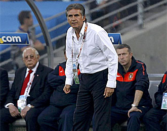 Carlos Queiroz, en un partido con Portugal