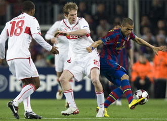 Hleb se enfrentó el año pasado al Barcelona en Liga de Campeones