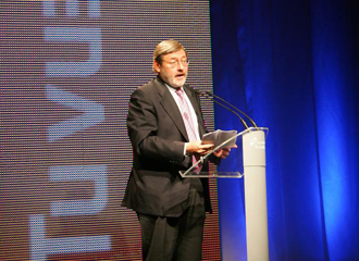 Lissavetzky en una presentacion de la Vuelta a Espaa.