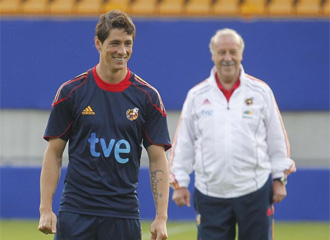 Fernando Torres, durante un entrenamiento.