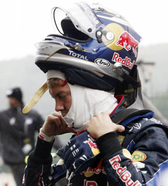 Webber en el Gran Premio de Blgica