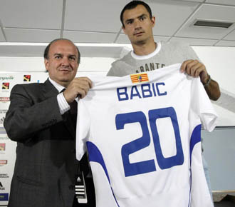 Marko Babic fue presentado por el Real Zaragoza en la temporada 2008/2009.