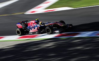 Alguersuari tuvo que acabar antes en Monza por avera.